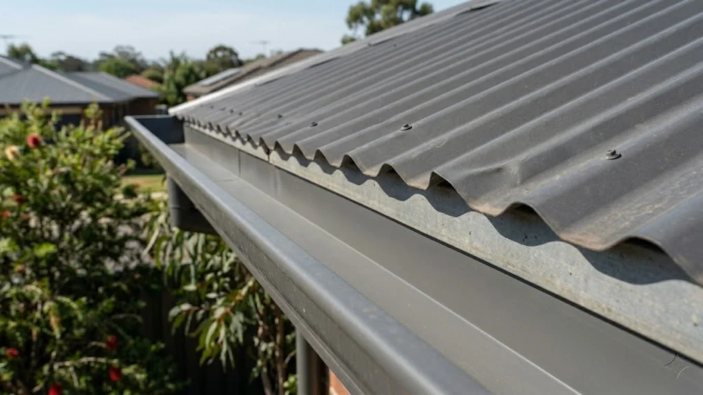 After: a Perth gutter cleared of compacted leaf and bark debris