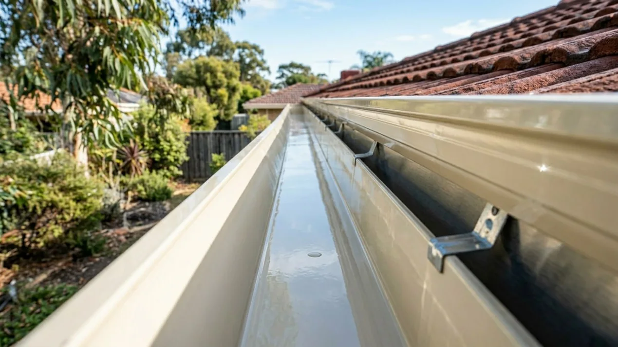 After: gutter on a tiled Perth roof
