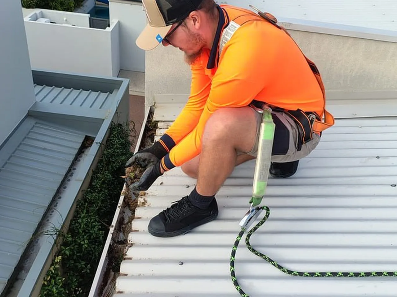 Safe ladder and roof access on a double-storey Perth home